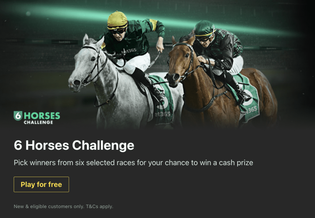 bet365 Free Games 6 Horses Challenge