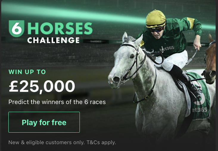 bet365 Free Game 6 Horses Challenge